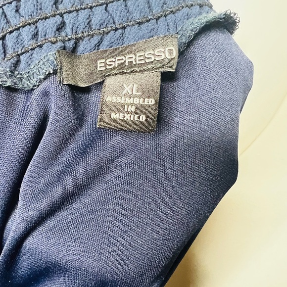 NAVY BLUE DRESS XL OFF THE SHOULDER ADJUSTABLE GUC - Picture 8 of 9